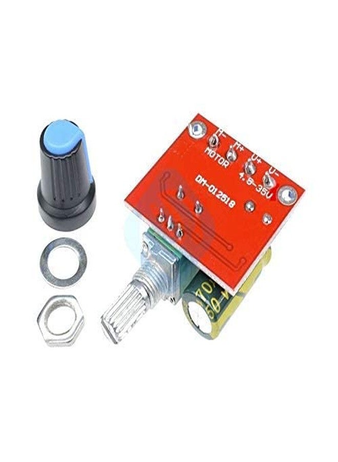 ESPtronics طقم وحدة تحكم سرعة PWM من ESPtronics مع محرك تيار مستمر 12 فولت 555 بسرعة 12000 دورة في الدقيقة، ومحرك ذو فرش بسرعة 13000 دورة في الدقيقة، ومروحة، وظرف مثقاب، ومحول طاقة 12 فولت 2 أمبير للمشاريع اليدوية - Image 5